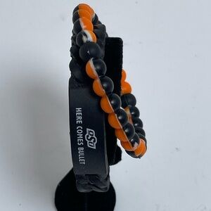 OSU Here Comes Bullet Bracelet and Black and Orange Bracelet